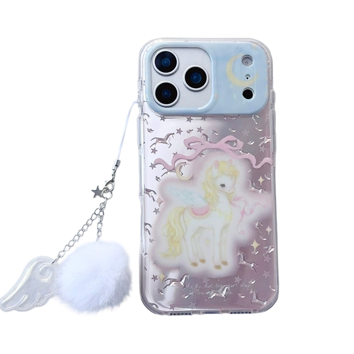 Cute Unicorn iPhone Case with Soft Charm – Clear Protective Cover