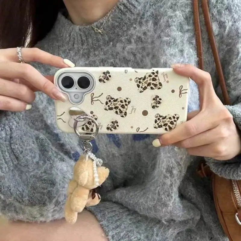 Cozy Bear Case with Plush Teddy Charm