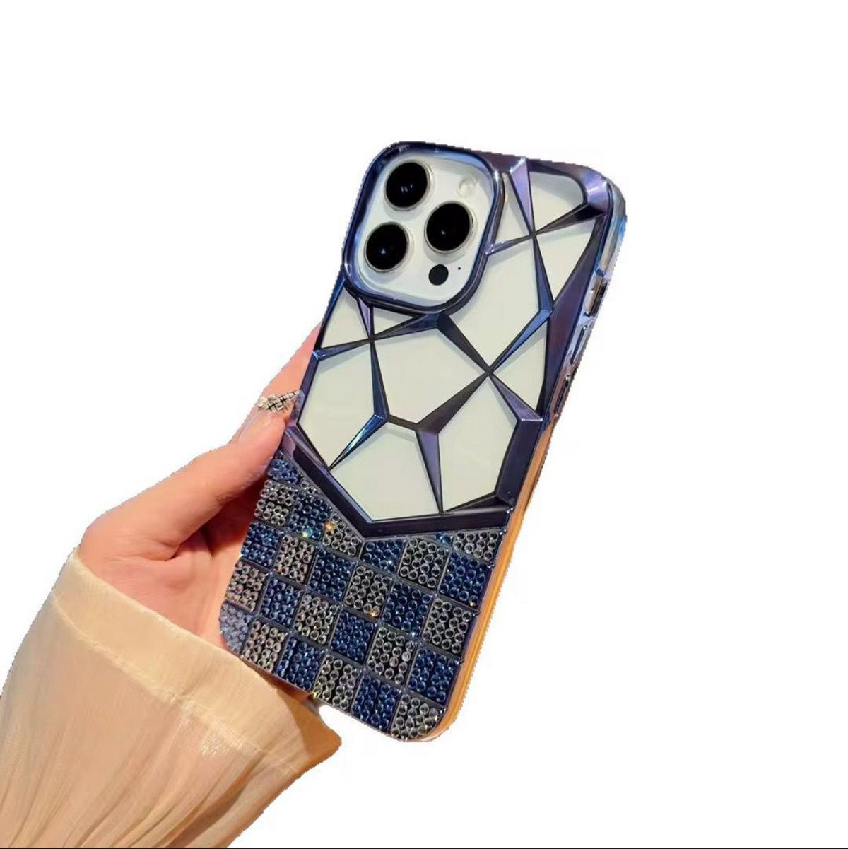 Premium Mirror Diamond Phone Case – Elegant Protective Cover in 6 Colors
