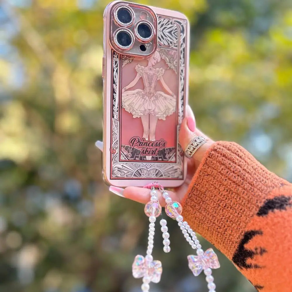 Princess Ballet Vintage Case with Pendant Charm