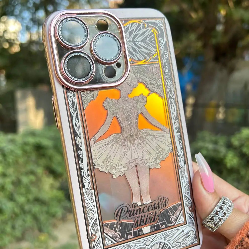 Princess Ballet Vintage Case with Pendant Charm