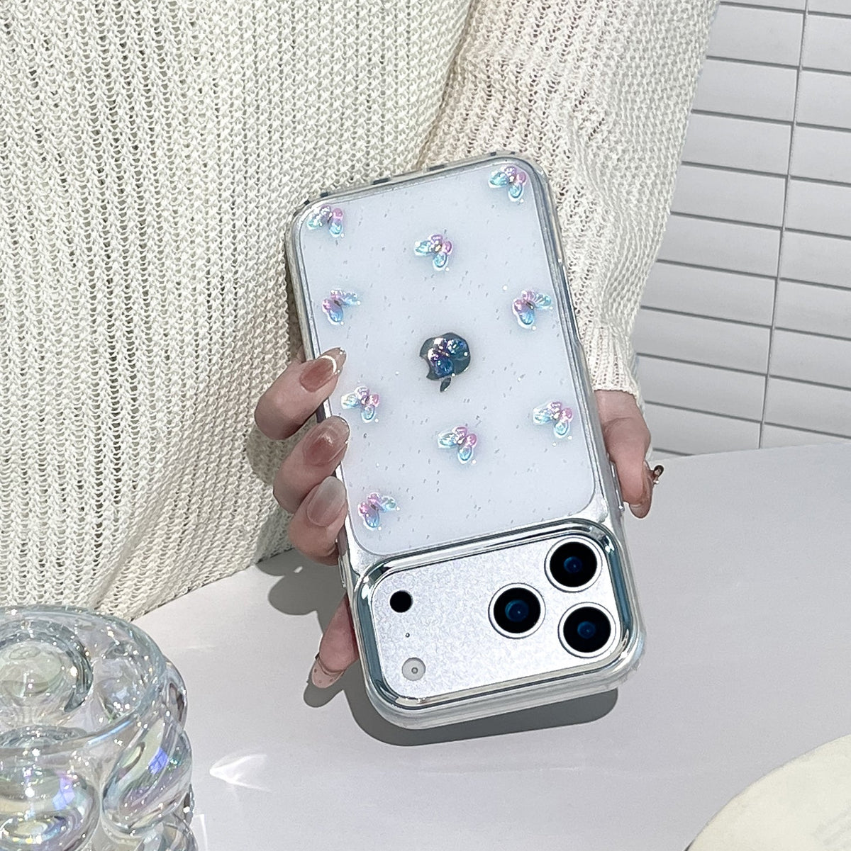 3D Butterfly iPhone Case – Clear Soft Protective Cover for Daily Use