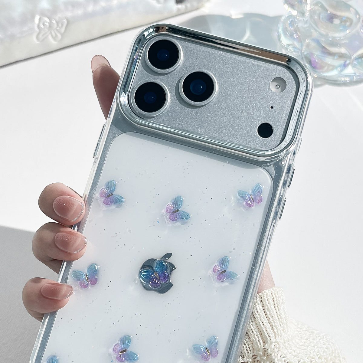 3D Butterfly iPhone Case – Clear Soft Protective Cover for Daily Use