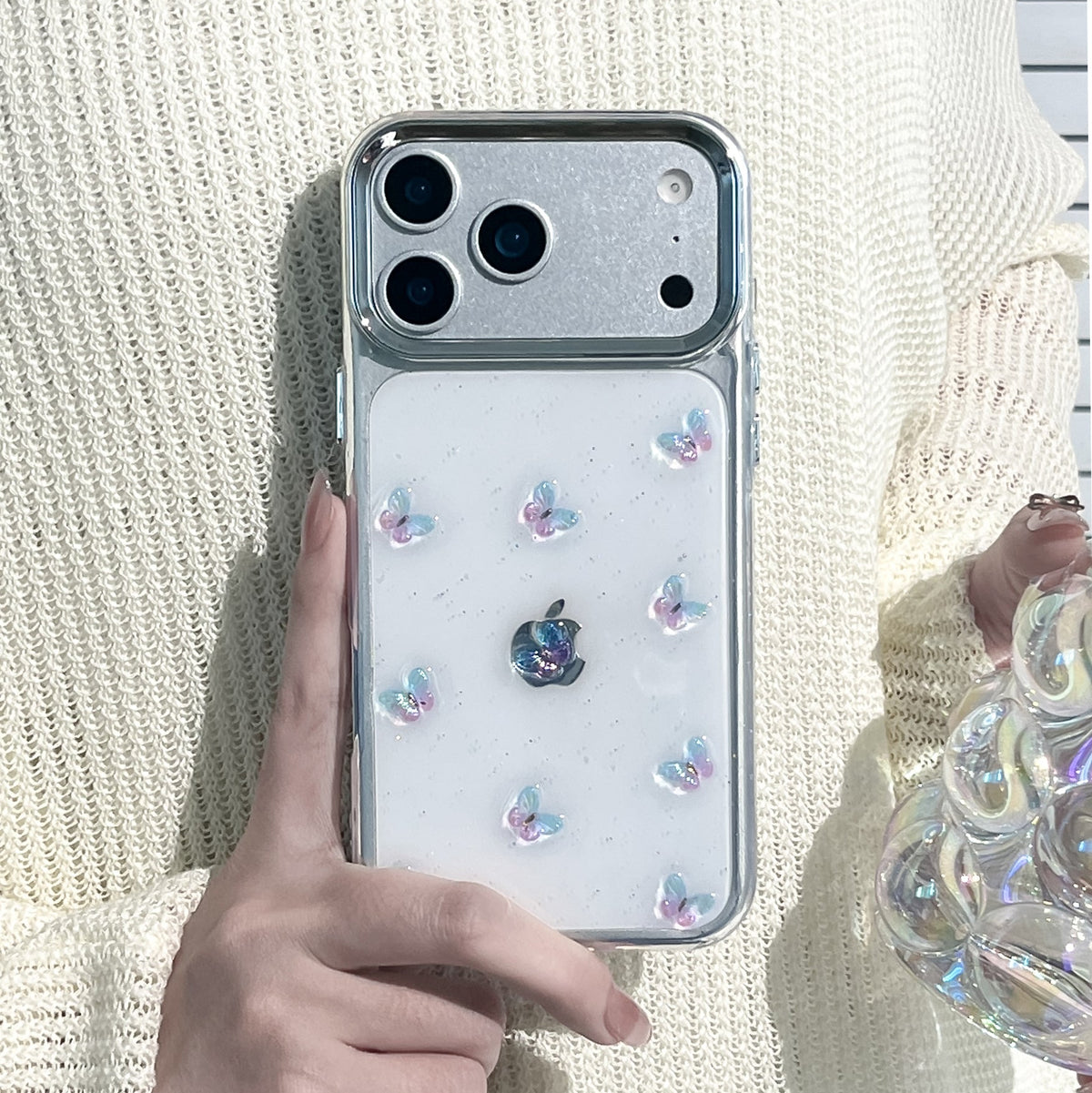 3D Butterfly iPhone Case – Clear Soft Protective Cover for Daily Use