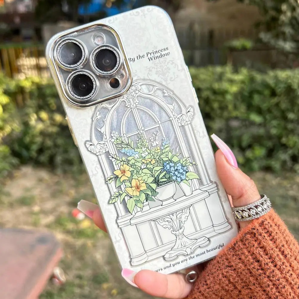 3D Princess Window Case with Pendant Charm