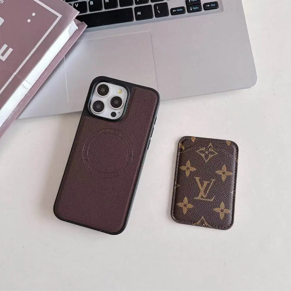 Luxe Monogram MagSafe Cardholder iPhone Case