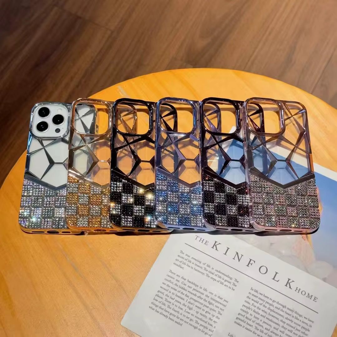 Premium Mirror Diamond Phone Case – Elegant Protective Cover in 6 Colors