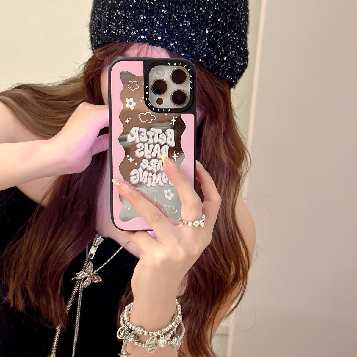 Pastel Wavy "Better Days Are Coming" Phone Case 🌸☁️