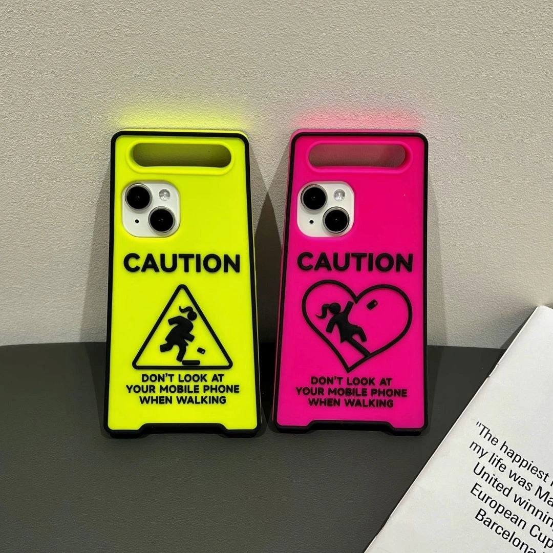Neon Caution Board Case
