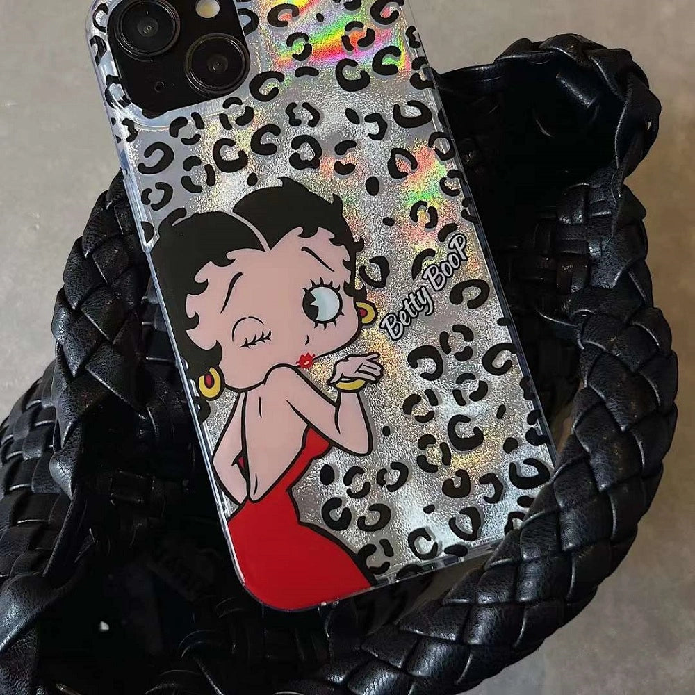 Retro Glam  Betty boop Leopard Case