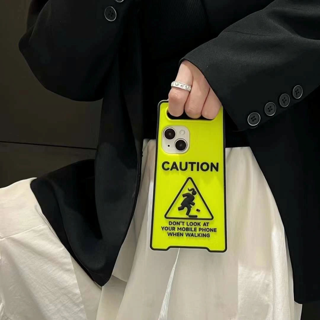 Neon Caution Board Case