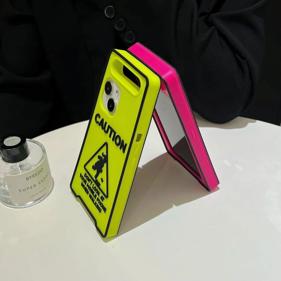 Neon Caution Board Case