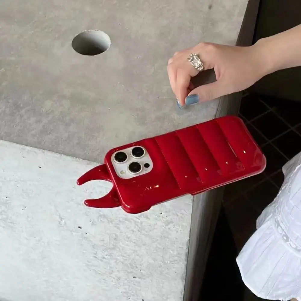 Devil Horn Puffer Case