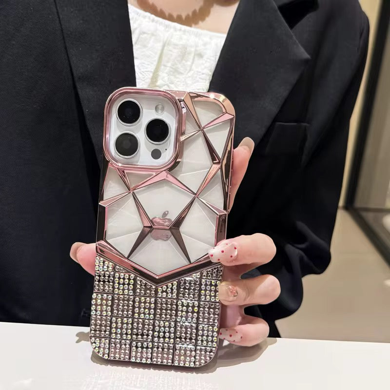 Premium Mirror Diamond Phone Case – Elegant Protective Cover in 6 Colors
