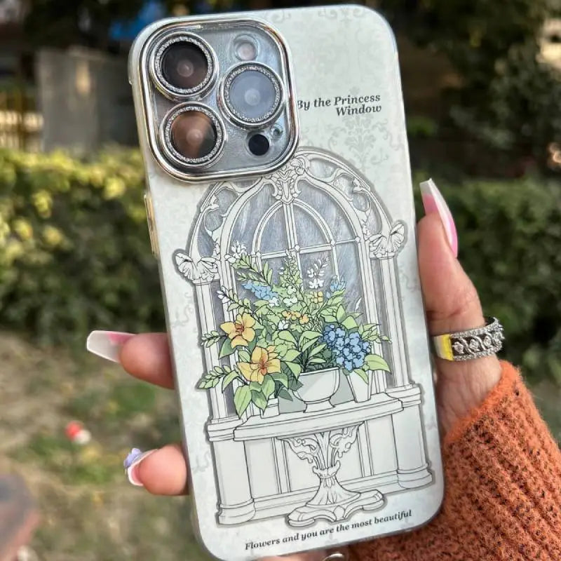 3D Princess Window Case with Pendant Charm