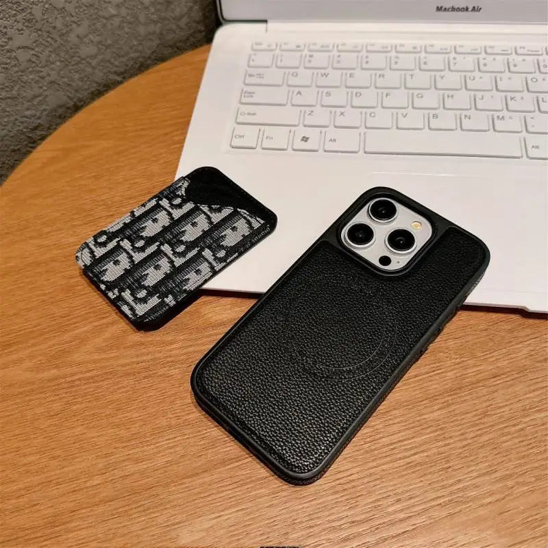 Luxe MagSafe Leather Wallet Case with Detachable Cardholder