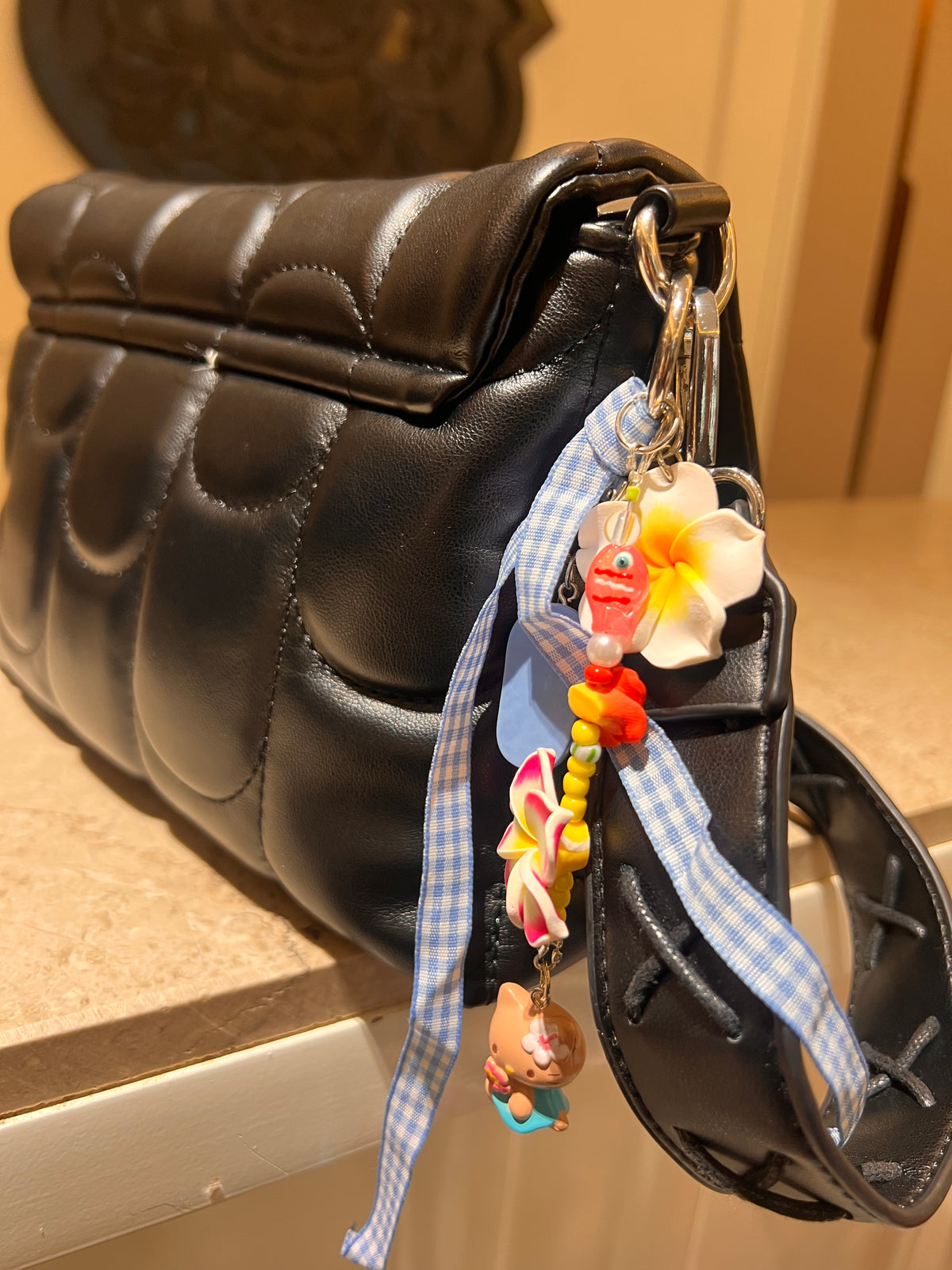 Tropical Flower Bag Charm for Handbags & Backpacks
