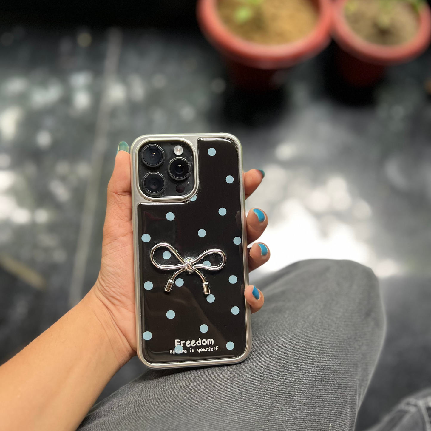 Freedom Bow Polka Dot Phone Case
