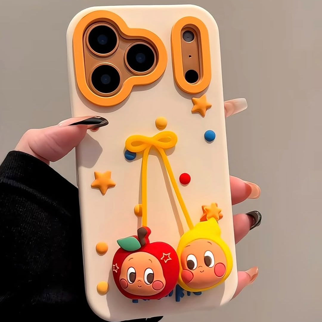 Cute 3D Cartoon Fruit Phone Case – Soft Silicone Cover