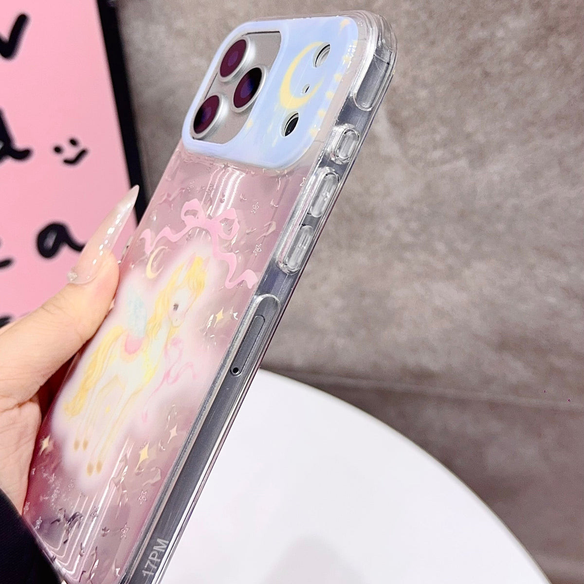Cute Unicorn iPhone Case with Soft Charm – Clear Protective Cover