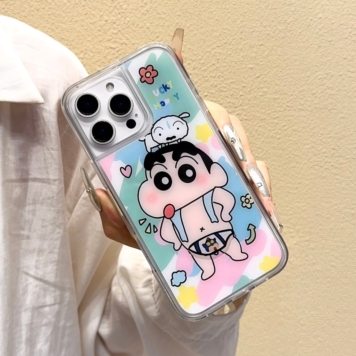 Playful upside down pocket magical Case – Clear Protective Cover with Pastel Aesthetic