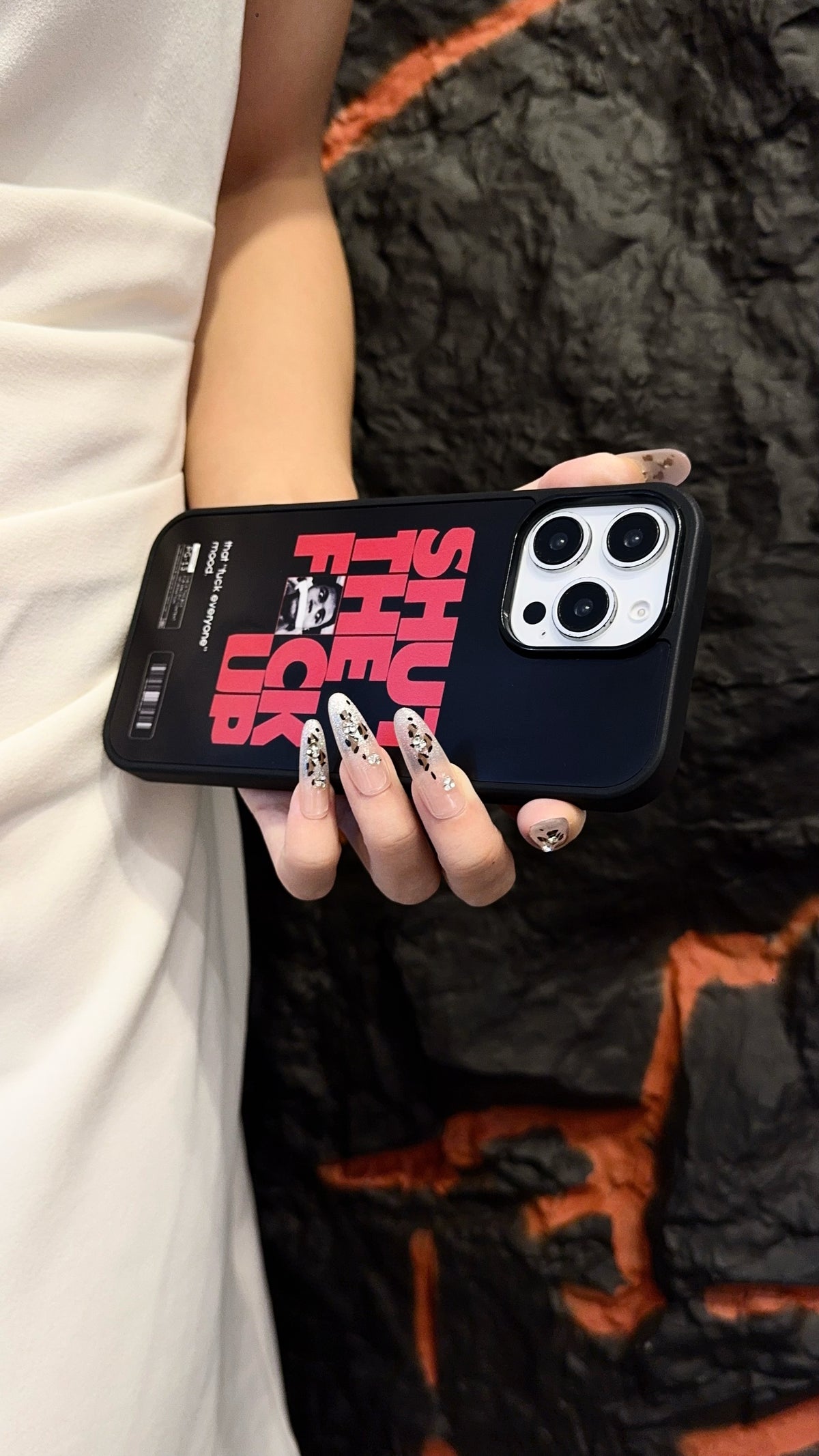 “Shut The F*ck Up” Bold Black iPhone Case – Attitude Graphic Protective Cover