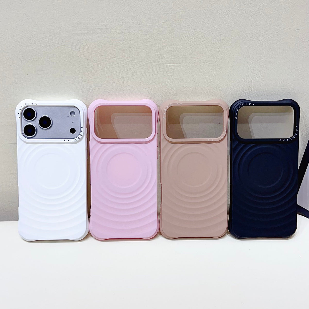 Wave Pattern MagSafe iPhone Case – Chic Minimal Design with Camera Protection