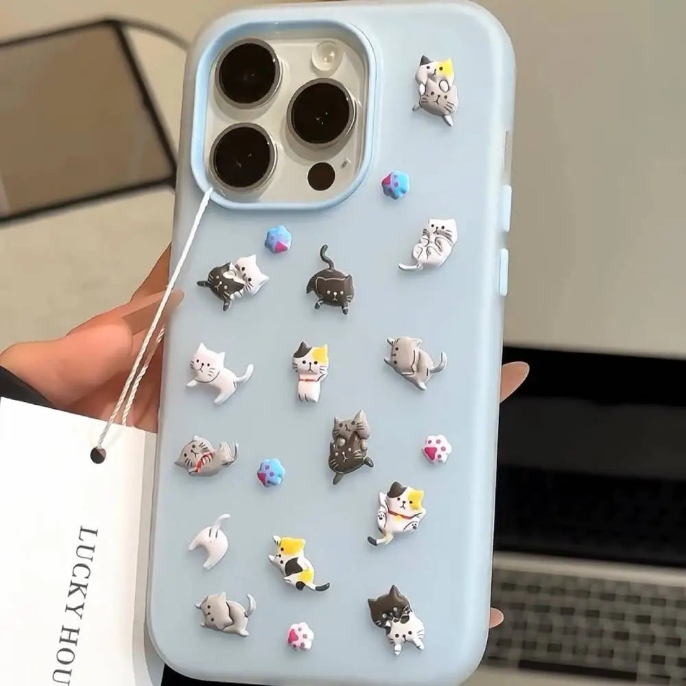 iPhone Funny Cat Sticker Case