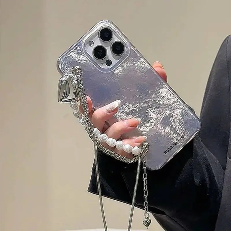 Opal Glow Pearl Charm Handle Case