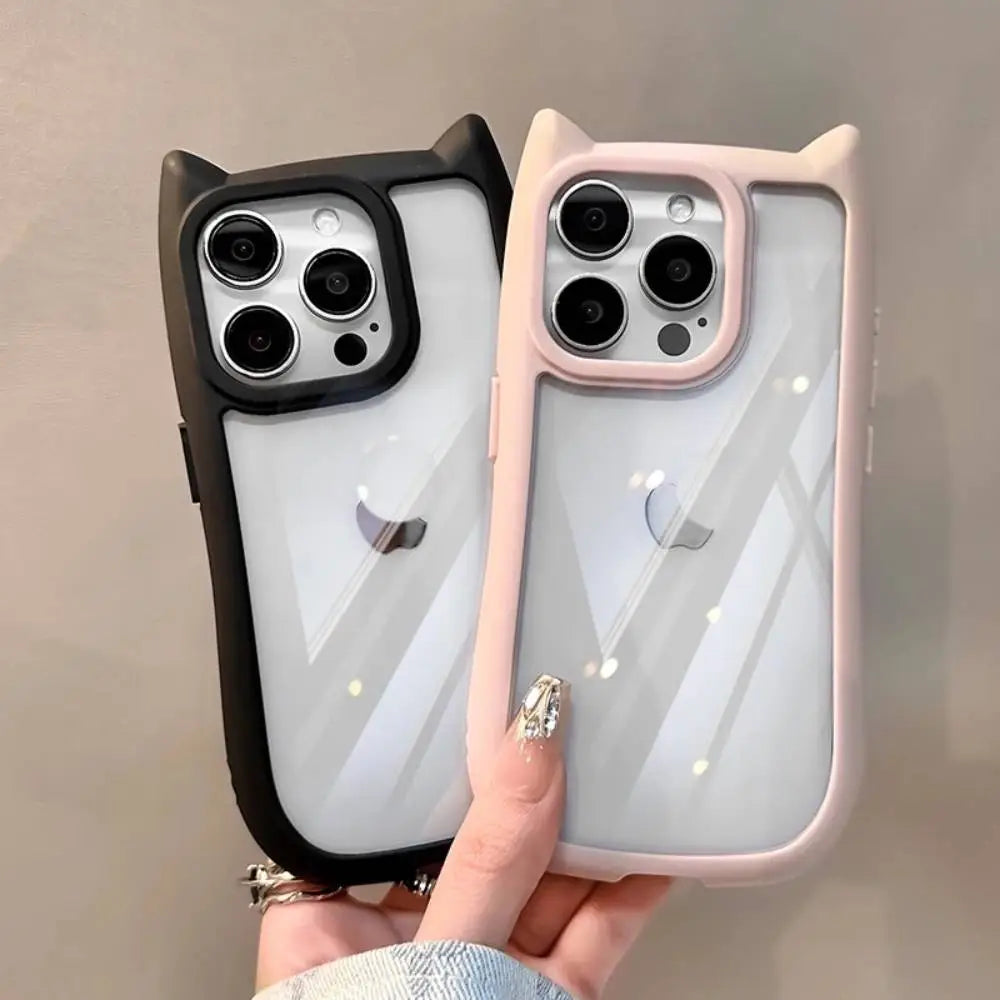 Cat Ear Case With Bow Pop Socket