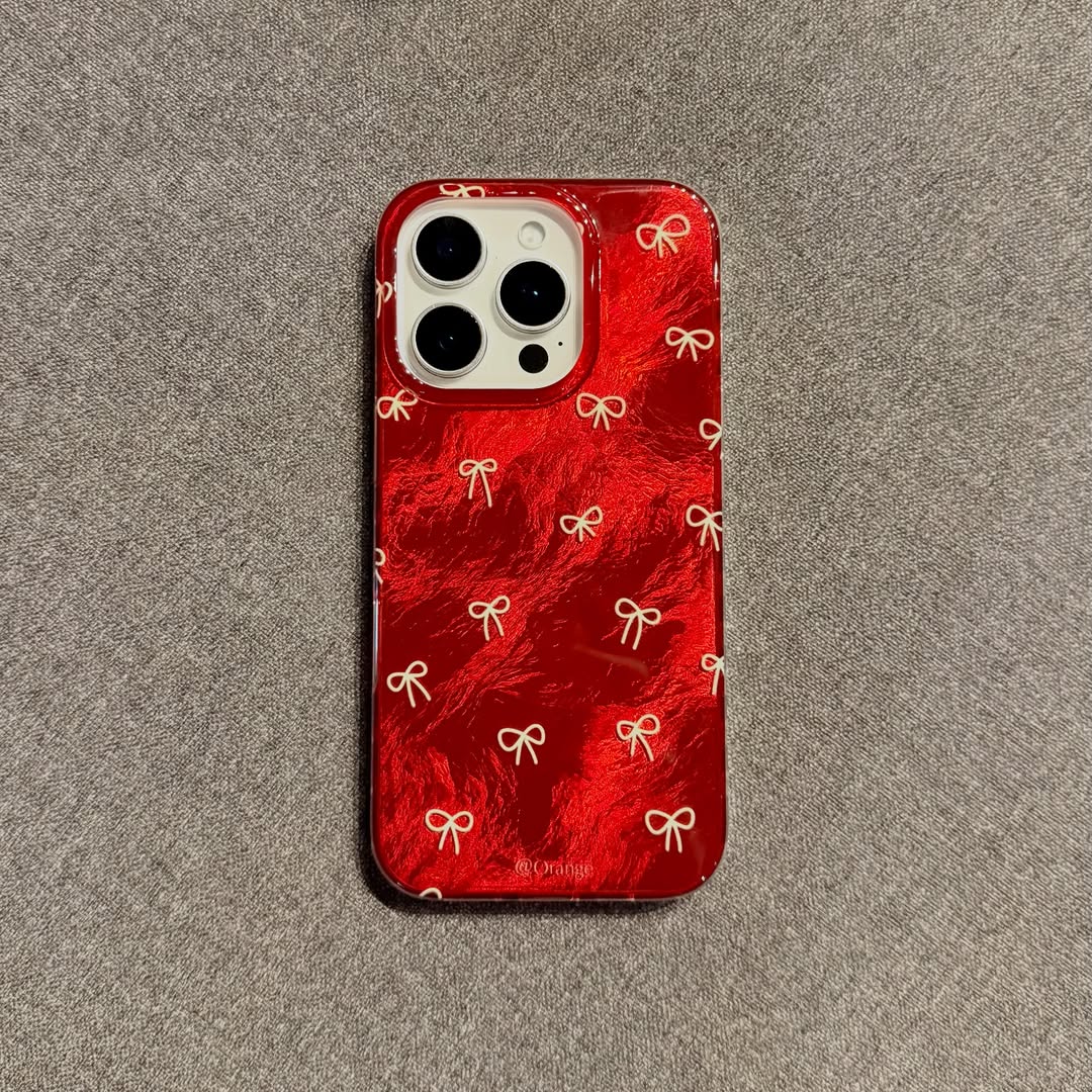 Cherry Red Glossy Bow Case
