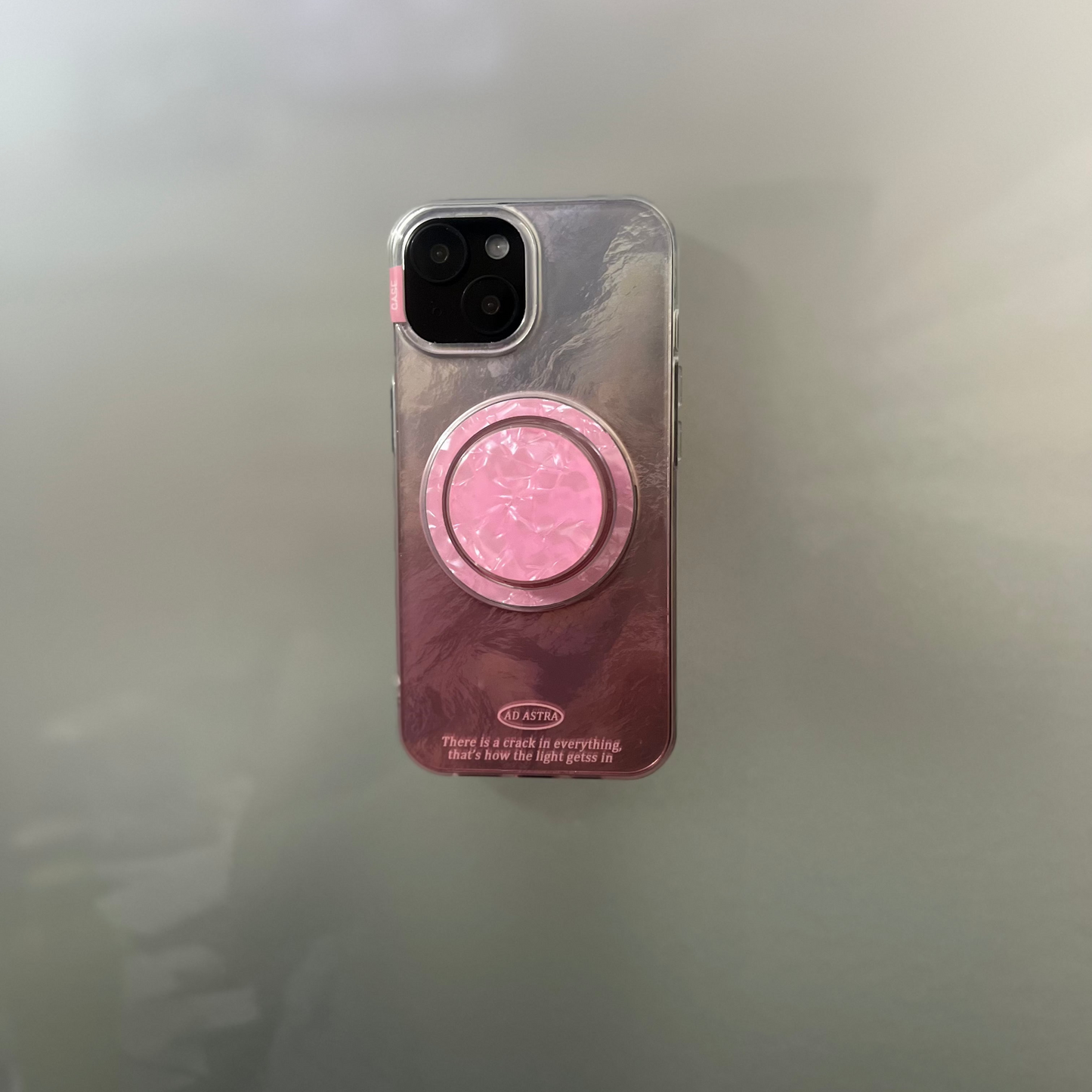 Pink Frost Luxe case with magnetic Grip Case