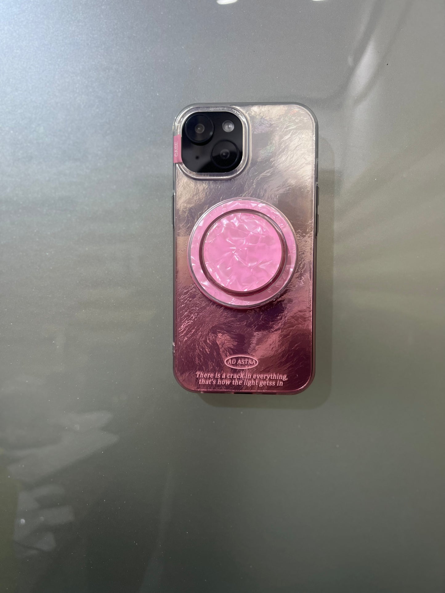 Pink Frost Luxe case with magnetic Grip Case