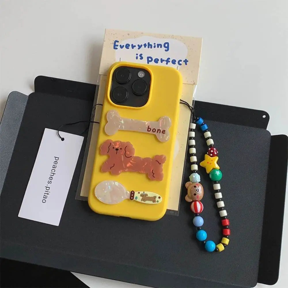 Puppy Pals Phone Case With Cute Pendant Charm