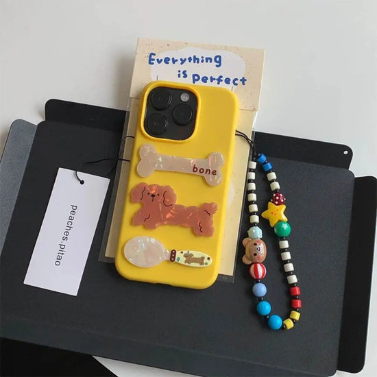 Puppy Pals Phone Case With Cute Pendant Charm