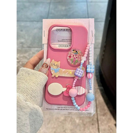 Puppy Pals Phone Case With Cute Pendant Charm