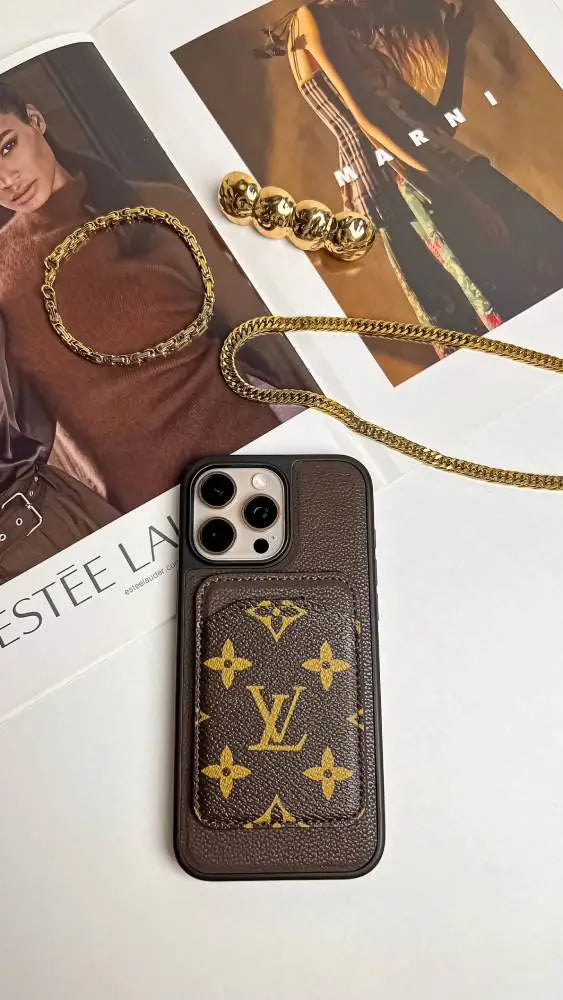Luxe Monogram MagSafe Cardholder iPhone Case