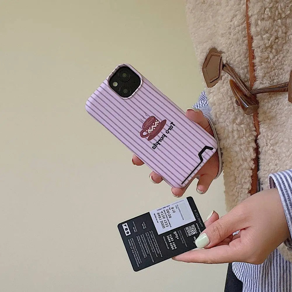 Taro Purple Coffee Card Holder Case
