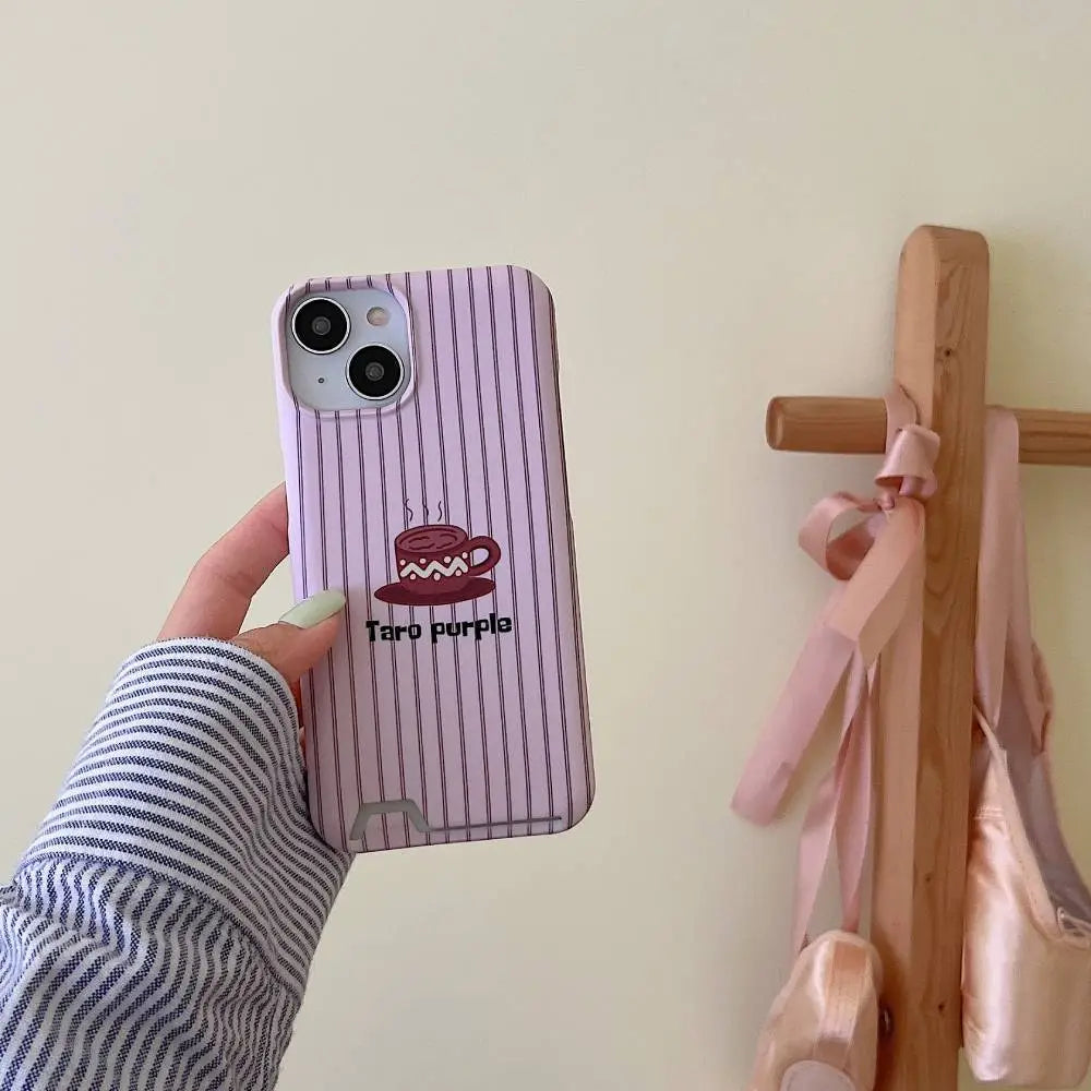 Taro Purple Coffee Card Holder Case