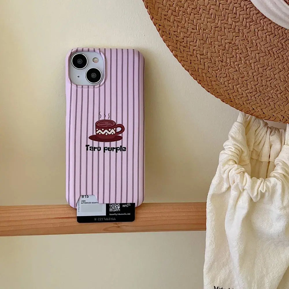 Taro Purple Coffee Card Holder Case