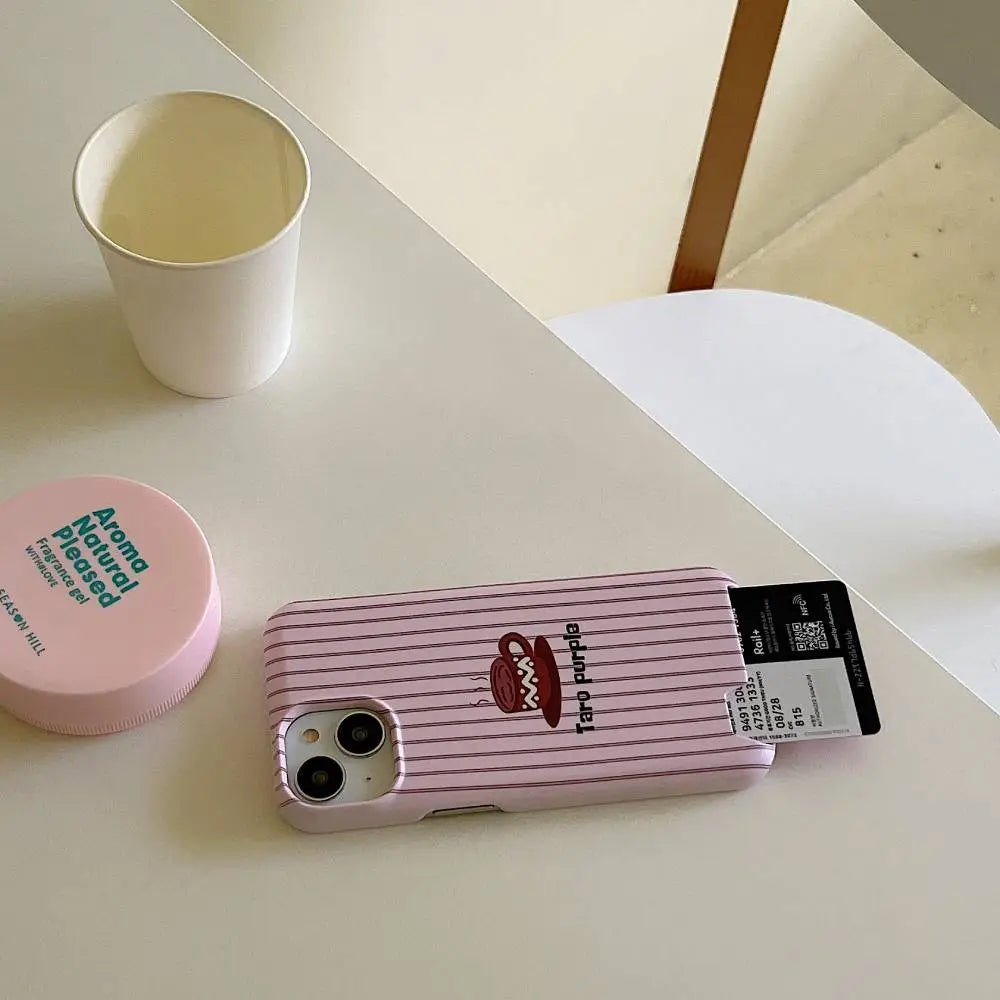 Taro Purple Coffee Card Holder Case