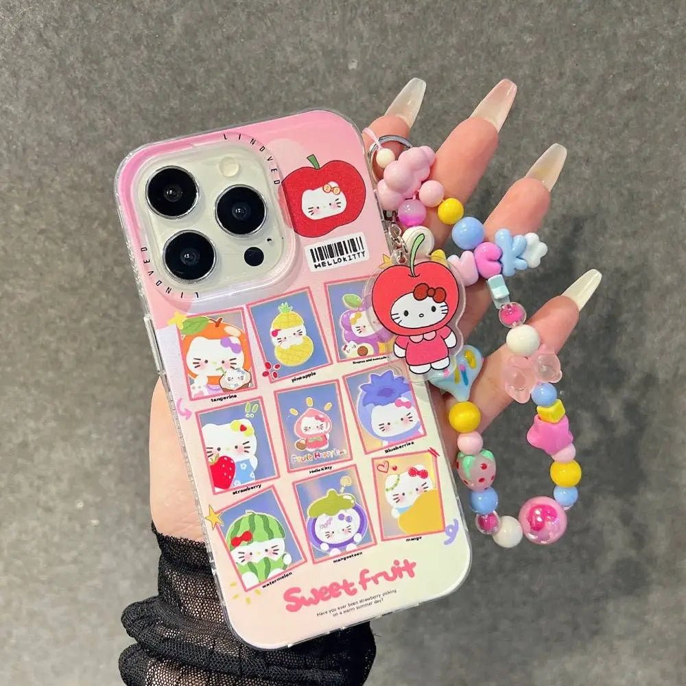 Holographic Kitty Case With Cute Pendant Charm