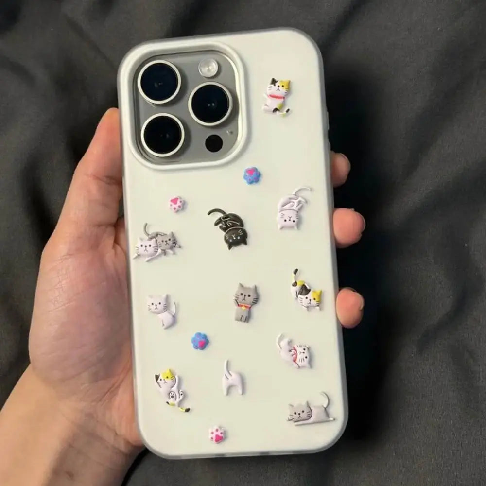 iPhone Funny Cat Sticker Case