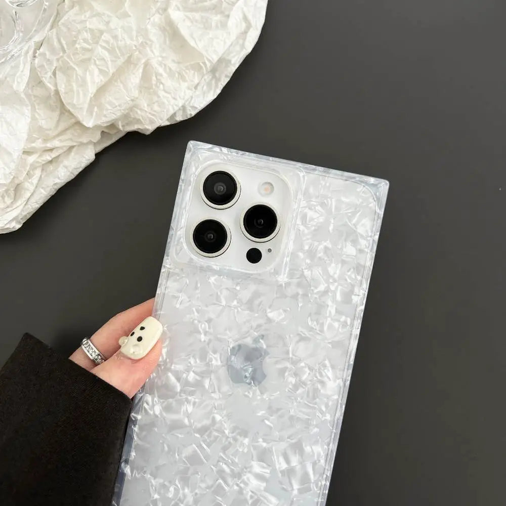 Rectangular 3D Marble Translucent Case
