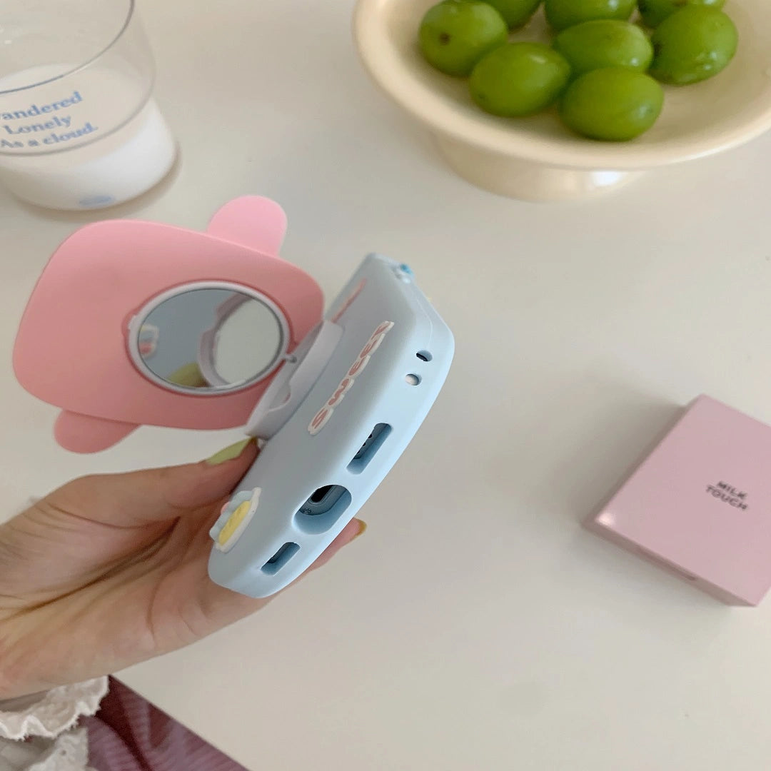 Kawaii Characters 3D Phone Cases with Stand and Mirror