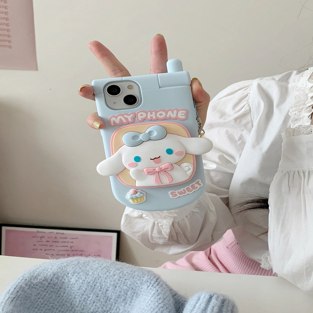 Kawaii Characters 3D Phone Cases with Stand and Mirror