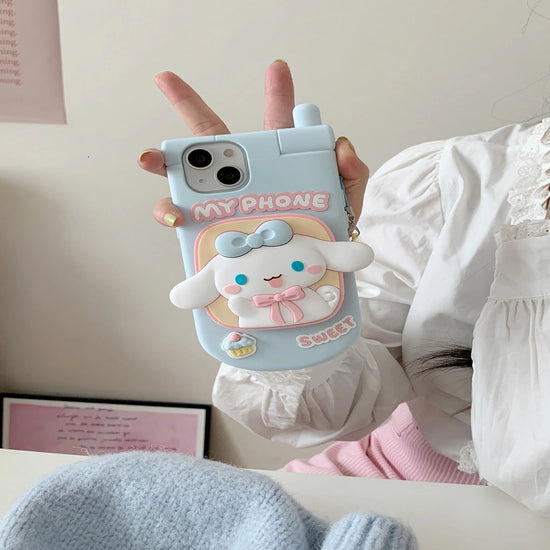 Kawaii Characters 3D Phone Cases with Stand and Mirror