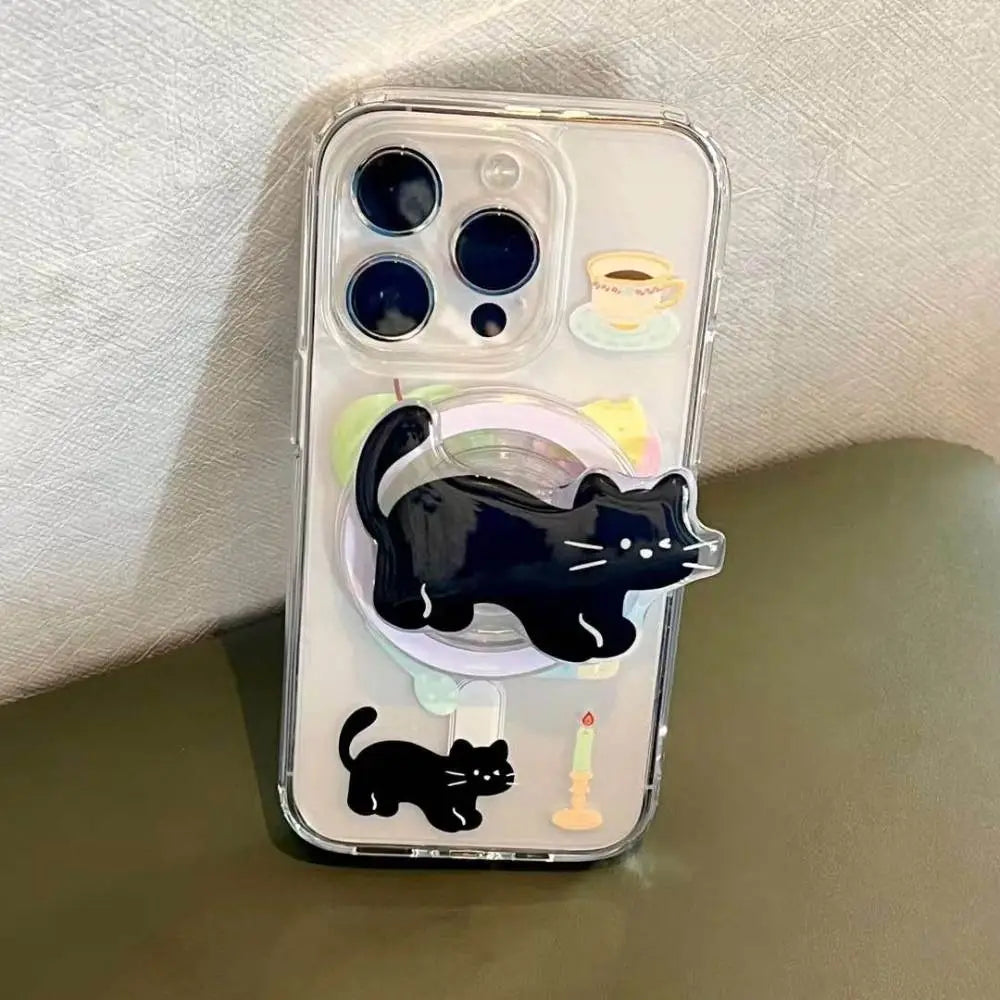 Cat MagSafe Case with Magnetic Pop Socket