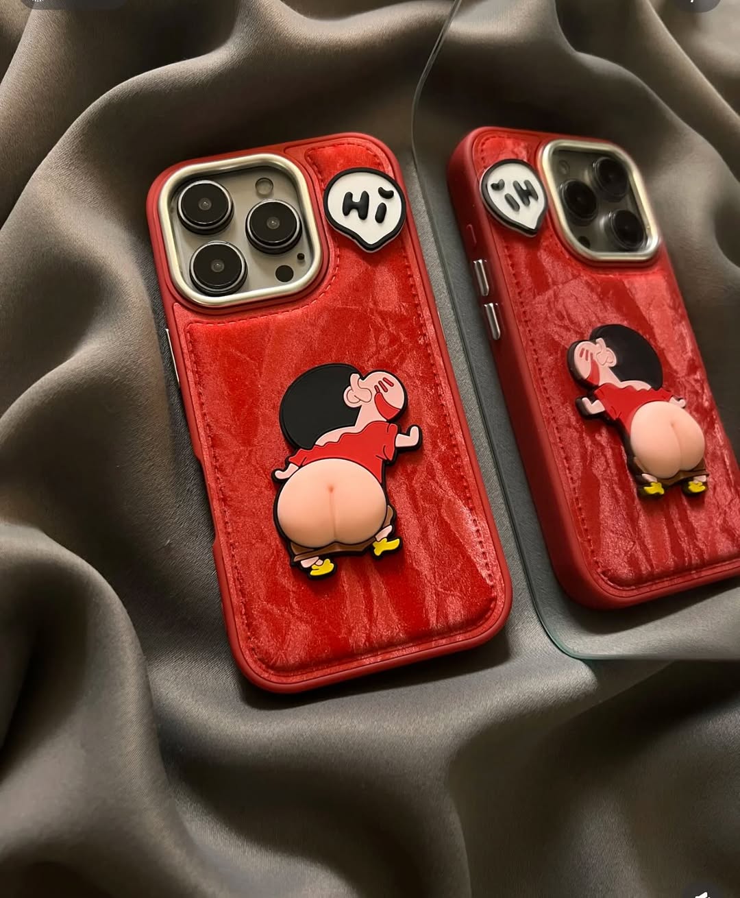 Funny Cartoon Booty Pop Phone Case – Red Edition