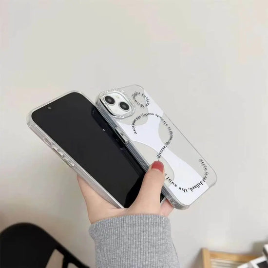 Sparkling Moonlight Diamond Quote Case